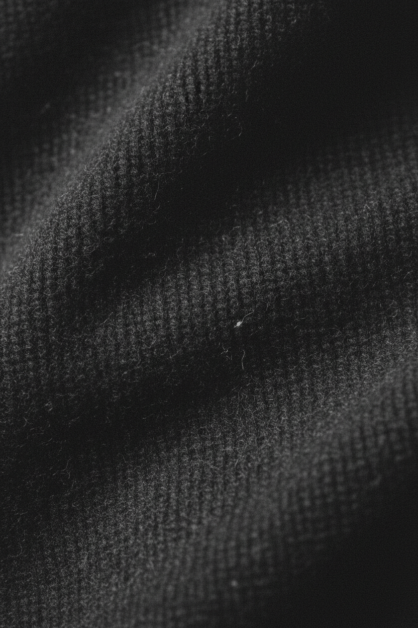 400gsm loop-back fleece fabric macro, washed black, echelonn. HQ 001