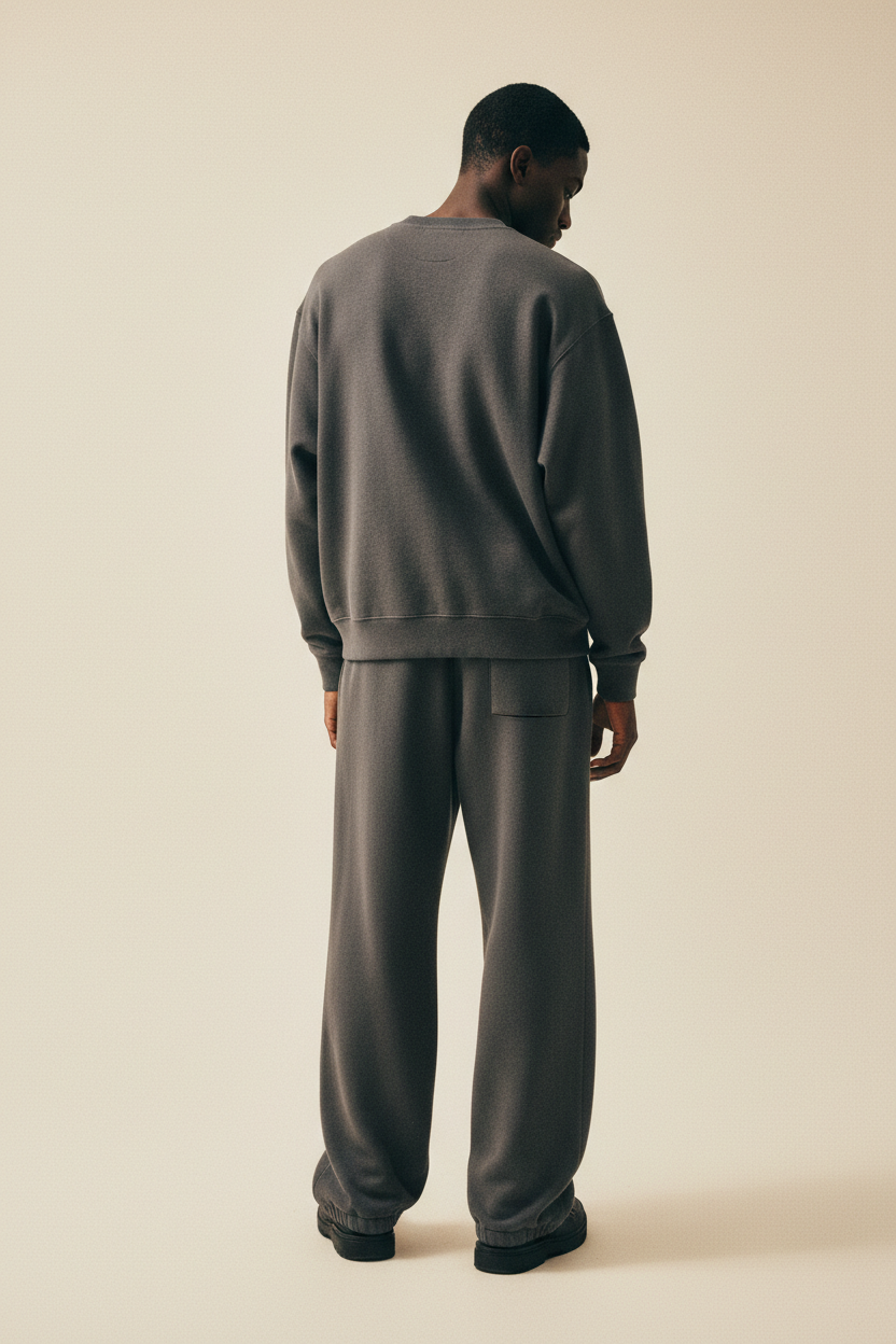 Concrete Wide-Leg Jogger — back