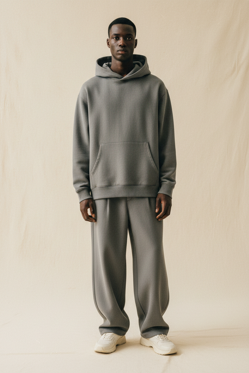 Concrete Wide-Leg Jogger — front