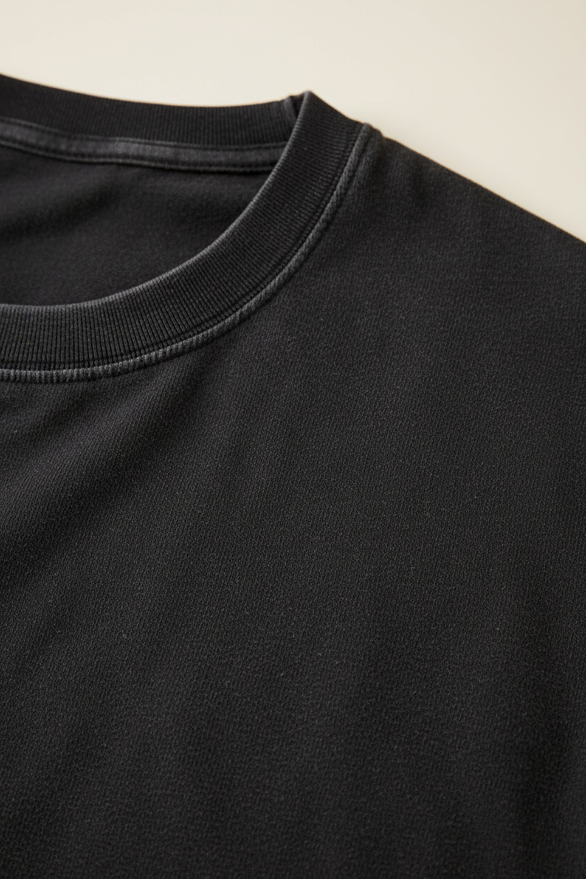 peplos. Washed Black — detail