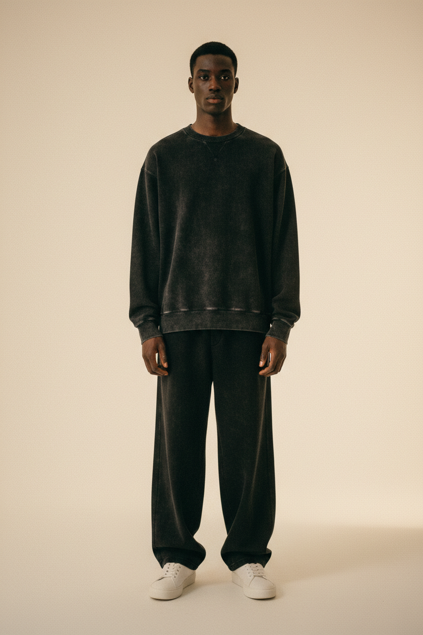podea. Washed Black — front
